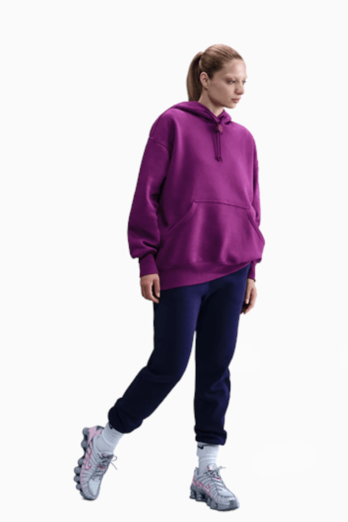 Spodnie Nike FC Barcelona 25/26 Phoenix Fleece Damskie - Granatowy