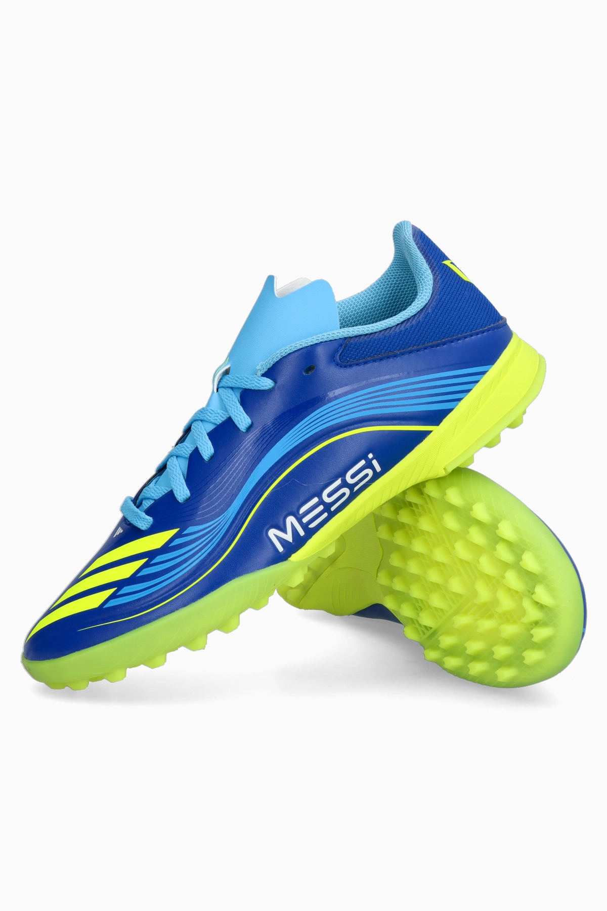 Turfy adidas F50 League Messi TF Junior - Niebieski