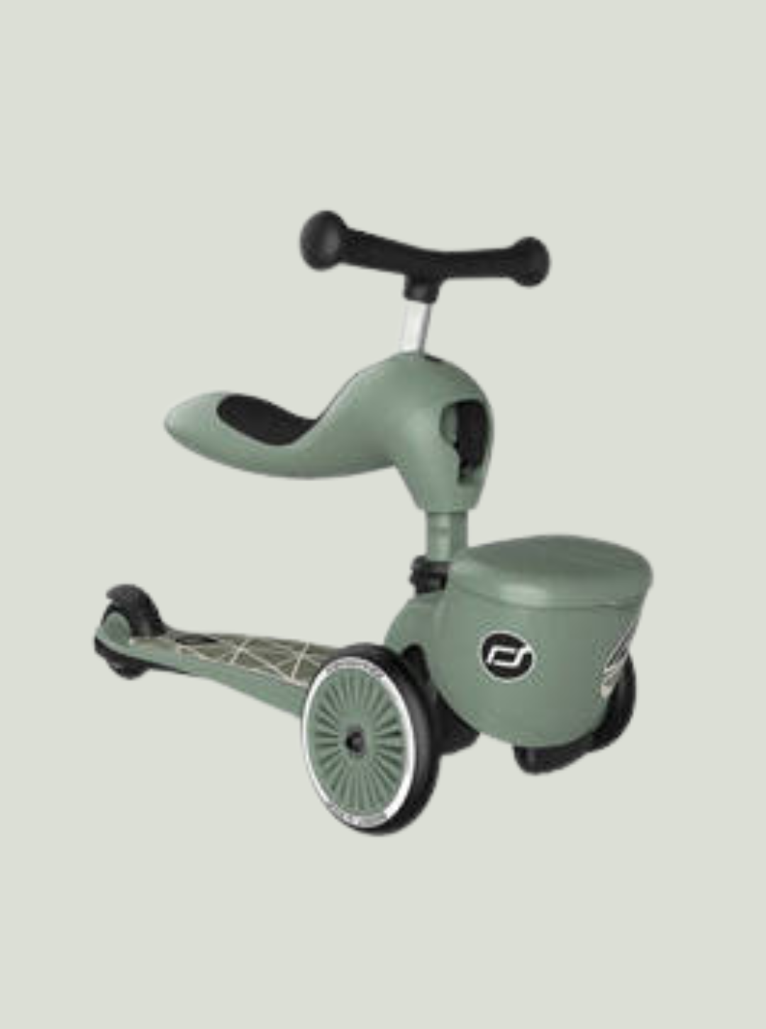 Jeździk i hulajnoga z zamykanym schowkiem 2w1 SCOOT & RIDE Highwaykick 1, 1-5 lat Green Lines