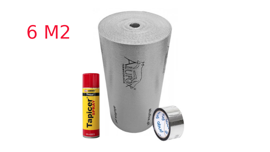 Alufox Folia termoizolacyjna 5 mb + taśma + klej