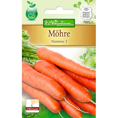 1 szt, Möhre Nantaise 2, mittel früh - Samen: Ilość w opakowaniu: 1 Stück