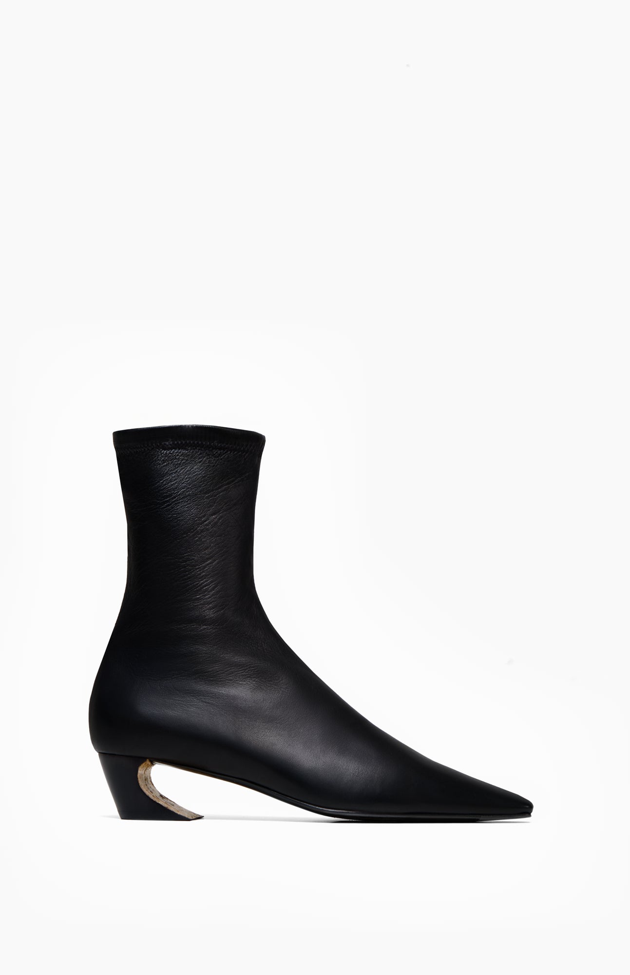 Skórzane botki damskie ARCHIE DEEP BLACK 39 - Vanda Novak