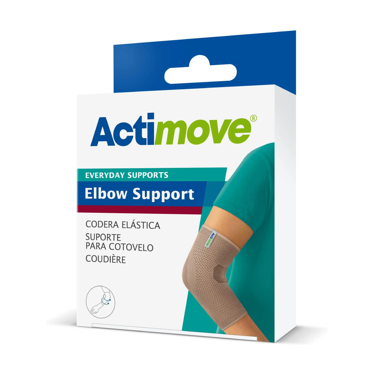 Actimove - elbow support beige, opaska na łokieć, rozmiar l, 1 sztuka