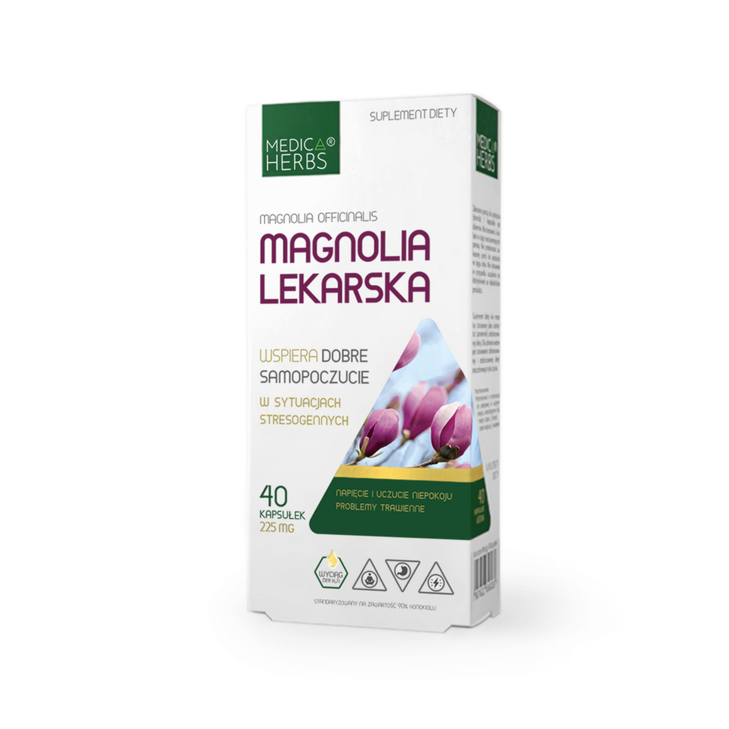 Medica herbs magnolia lekarska 225 mg, 40 kapsułek