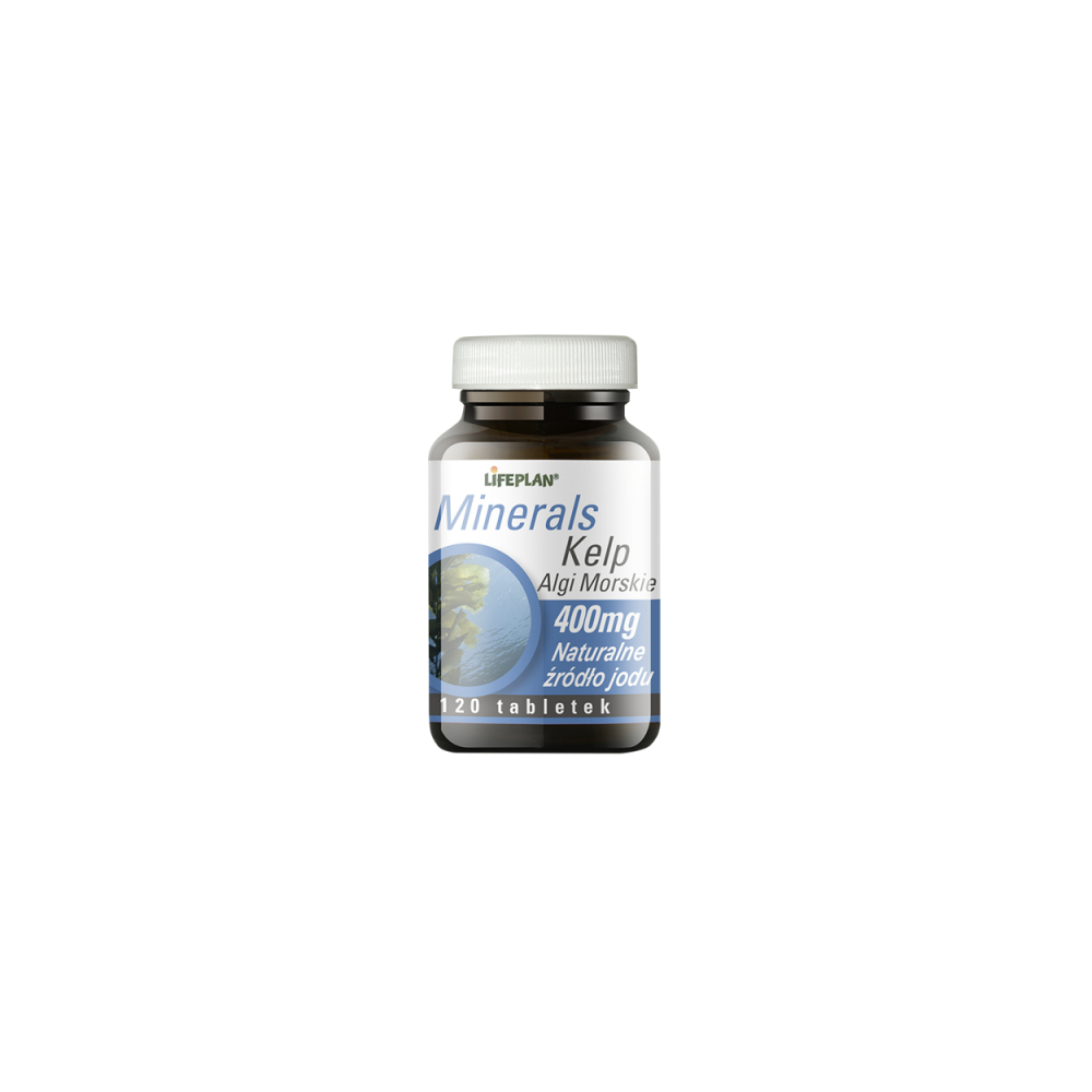 Lifeplan minerals - kelp algi morskie, 120 tabletek