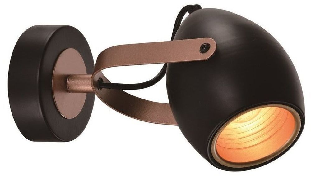 Candellux Anica kinkiet 1x40W czarno/miedziany 91-81391