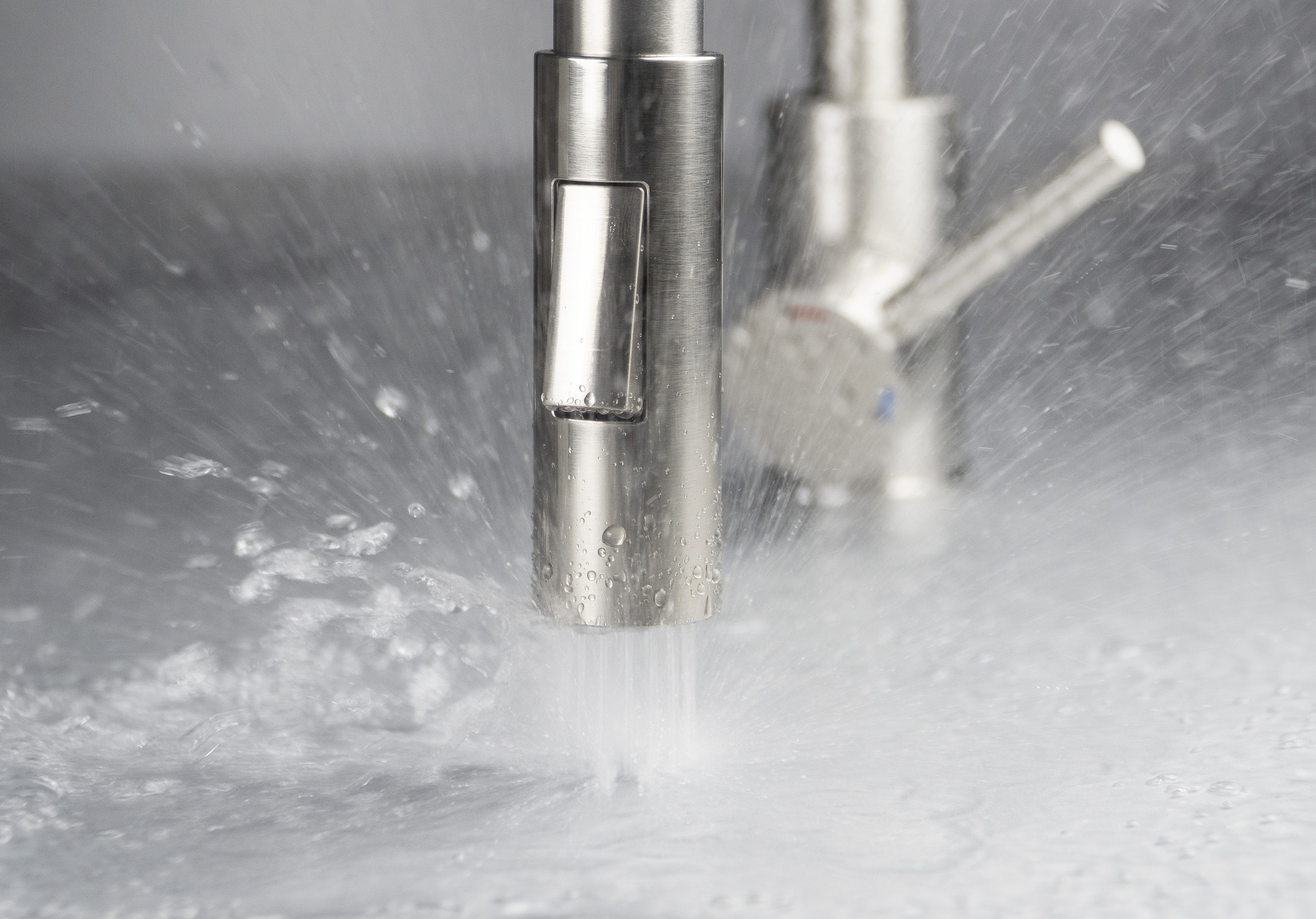 Deante Luno bateria kuchenna stojąca stal-beżowa BOC_5740 - Wysyłka w 24h