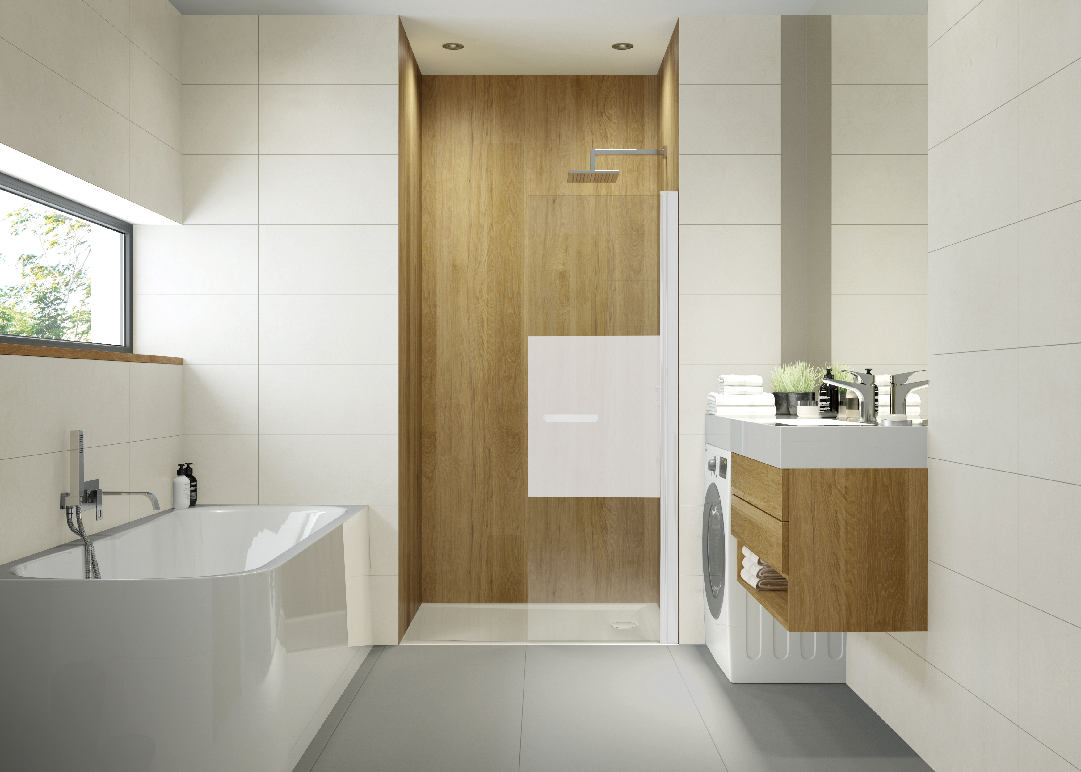 Sanplast Exa Line ścianka prysznicowa walk-in 80 cm biały mat/szkło ze wzorem 600-540-1620-24-201