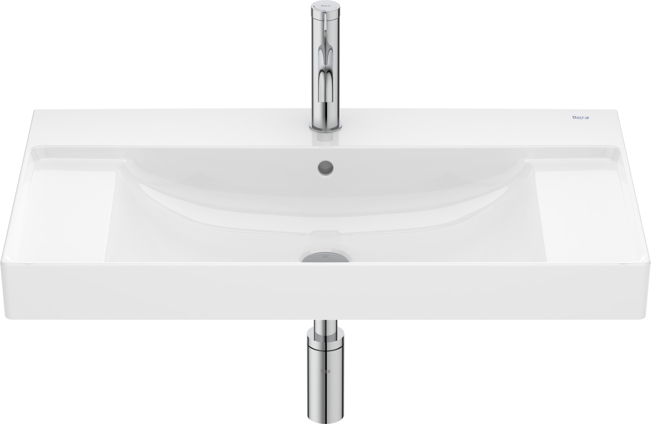 Roca Ona umywalka 80x46 cm prostokątna ścienna biała A32768H000 - Wysyłka w 24h