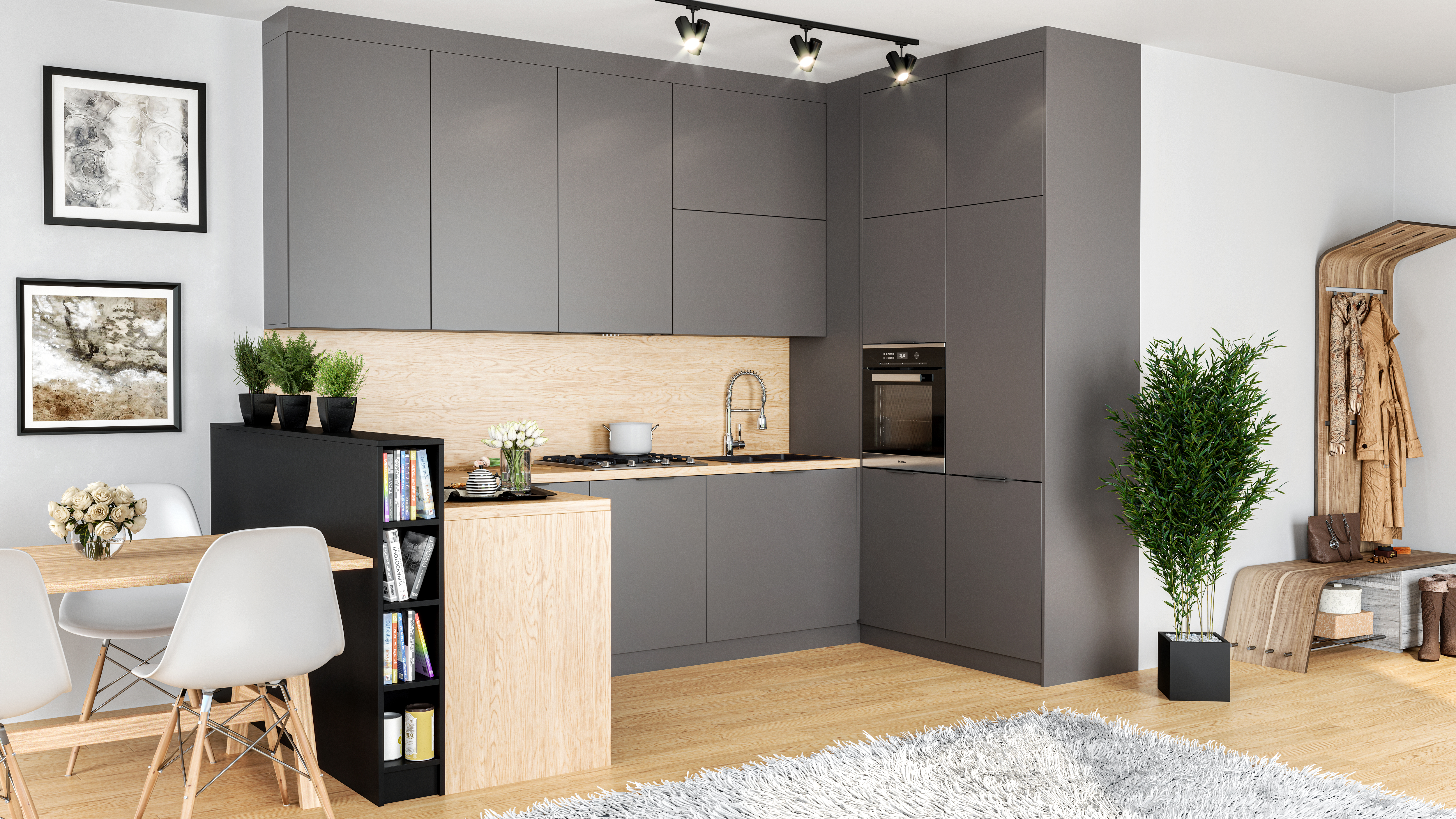 Globalo Design Senturo okap kuchenny 59,6 cm podszafkowy czarny SENTURO_60_3_BLACK