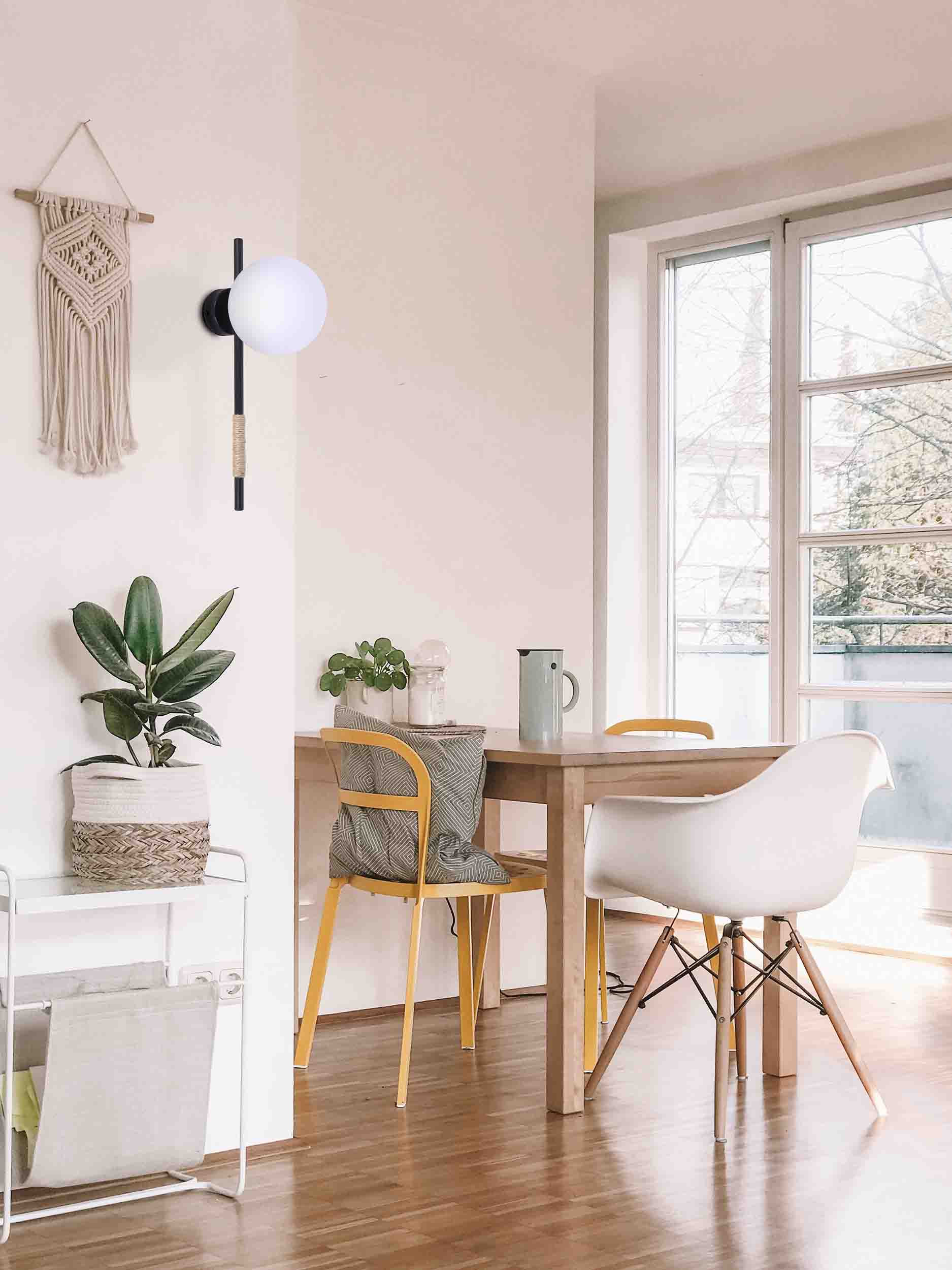 Kaja Tambo kinkiet 1x40 W biały-czarny K-4953