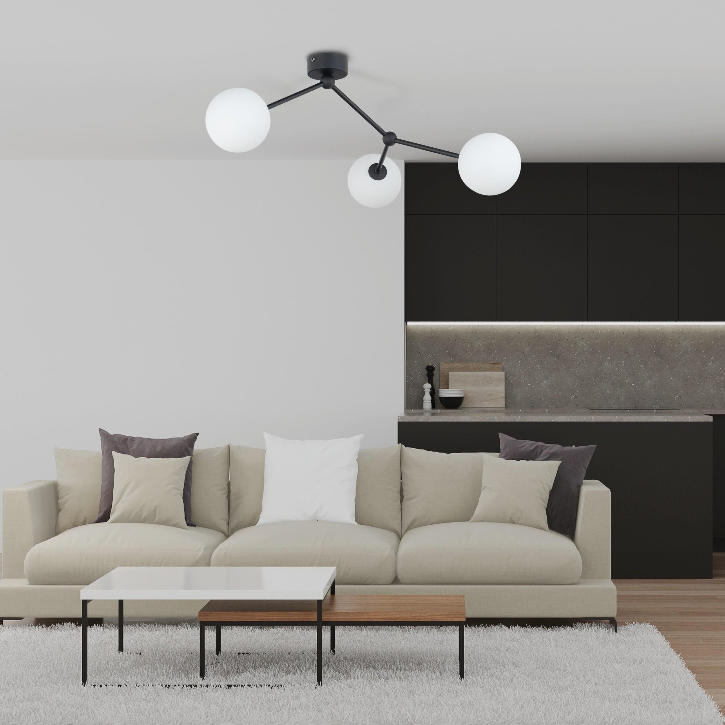 TK Lighting Fairy lampa podsufitowa 3x6W czarna/biała 4854