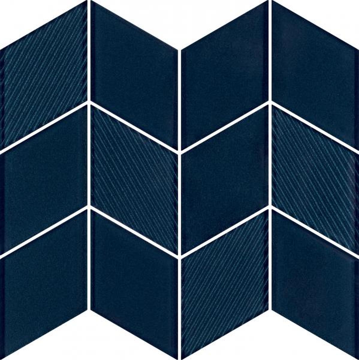 Paradyż Mozaike mozaika ścienna 20.5x23.8 cm uniwersalna szklana romb niebieski połysk