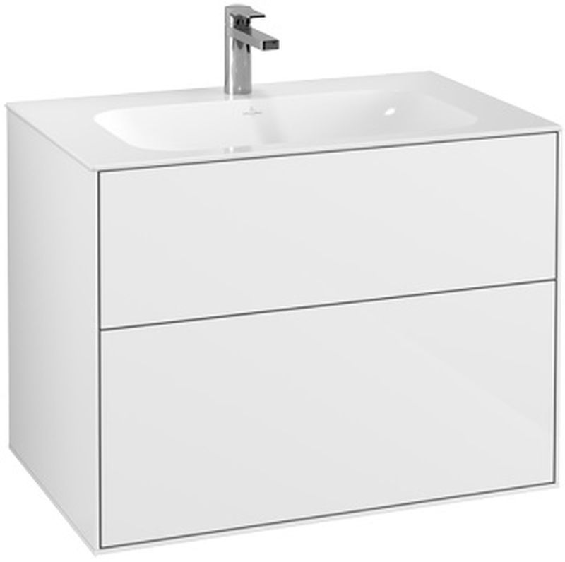 Villeroy & Boch Finion szafka 79,6 cm podumywalkowa wisząca Glossy White Lacquer F01000GF