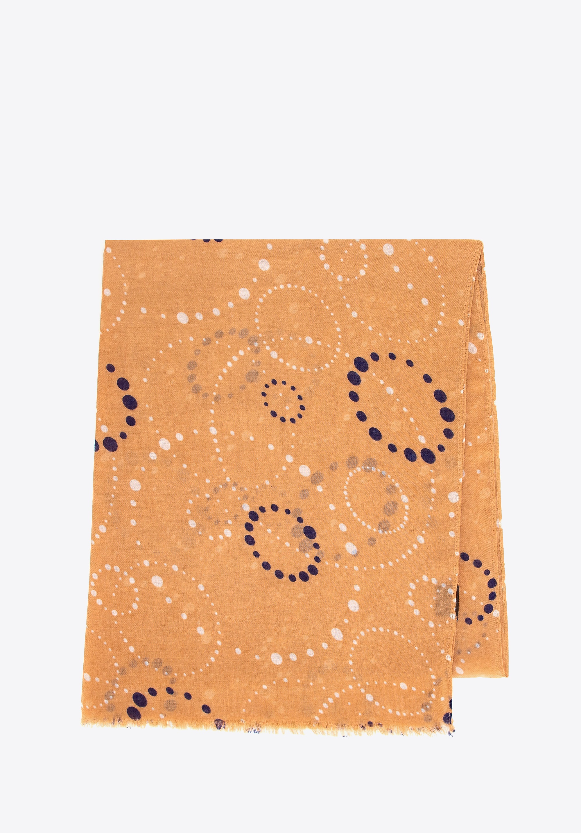 Damski szal w motyw geometryczny beżowy