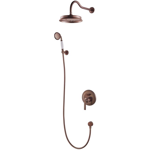 OMNIRES System prysznicowy ARMANCE podtynkowy miedź antyczna szczotko