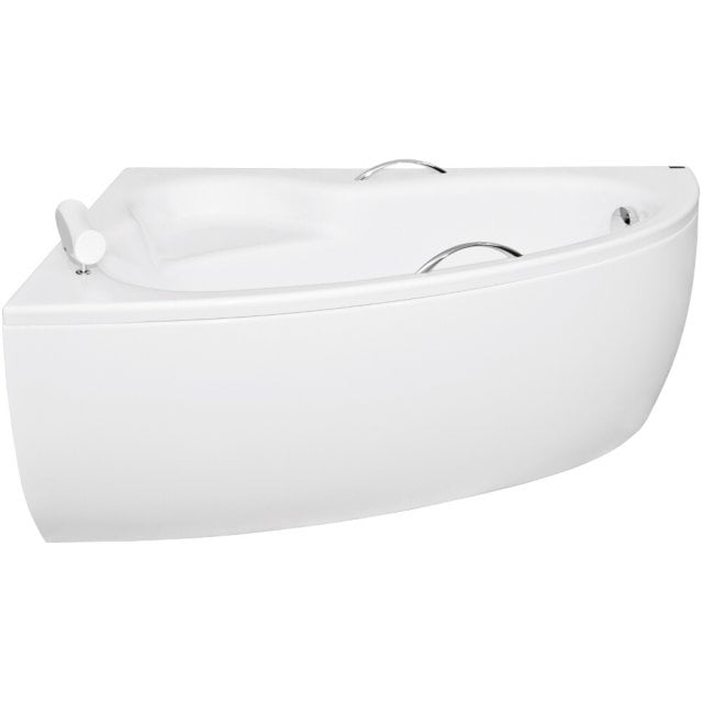 BESCO Wanna narożna NATALIA Premium 150x100 cm lewa zagłówek + 2 uchw