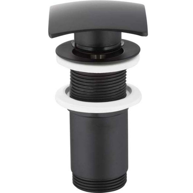 KFA Korek umywalkowy KLIK-KLAK duży kwadratowy bez przelewu czarny 66