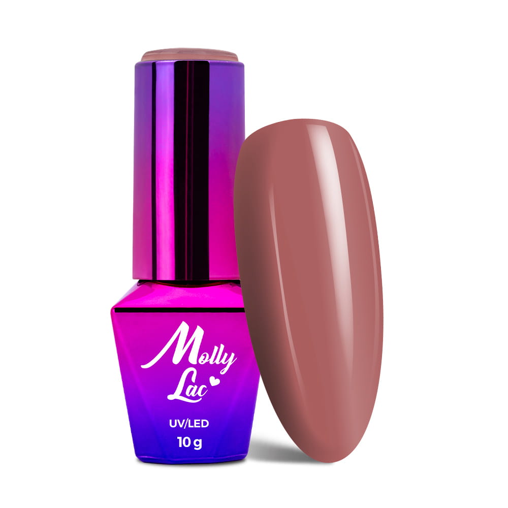 Lakier hybrydowy LED/UV Gel Polish MollyLac I'm the Nudelover Nr 526 Carmel 10 g
