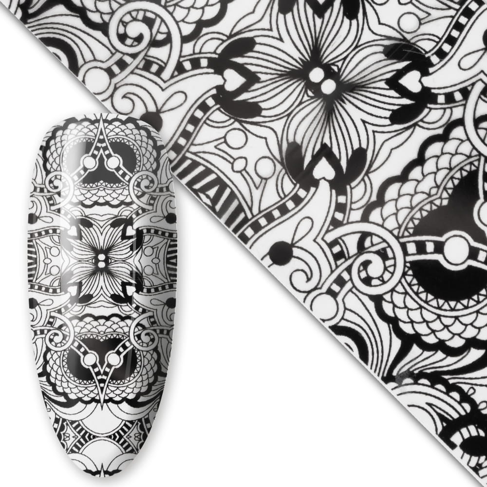 Folia transferowa do paznokci 80 cm Black Nr 13