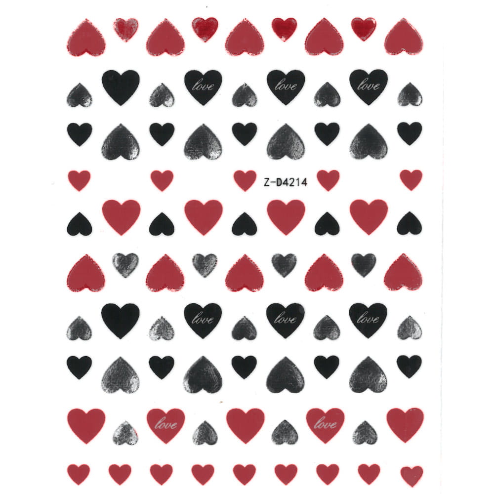 Naklejki do paznokci cienkie samoprzylepne Nail Art Sticker dark red Nr Z-D4214