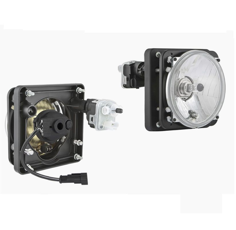 Hermetyczny reflektor przedni ?139 typu H4/R2 z elektrokorektorem złącze AMP SuperSeal PES3.42252 Wesem