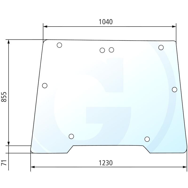 Szyba przednia wystawiana CASE 3210 4240 234969A1