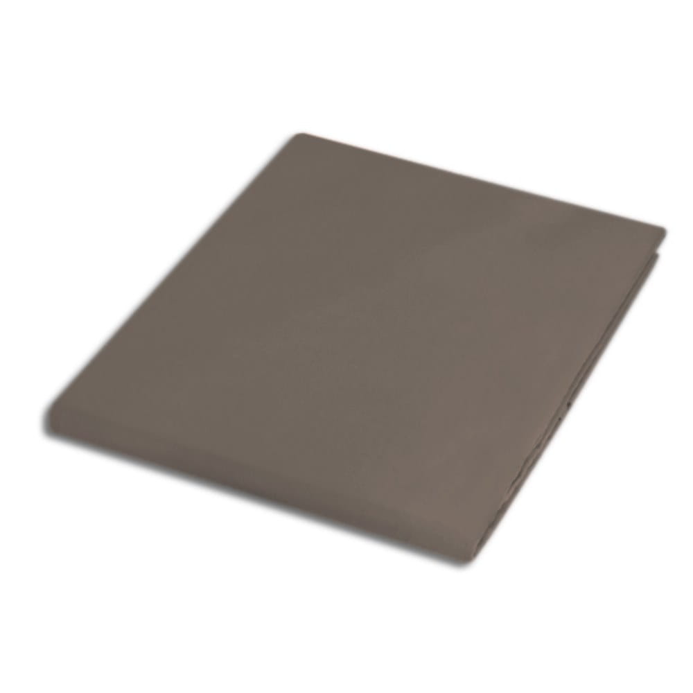 Prześcieradło bez gumki bawełniane 200x220 sepia