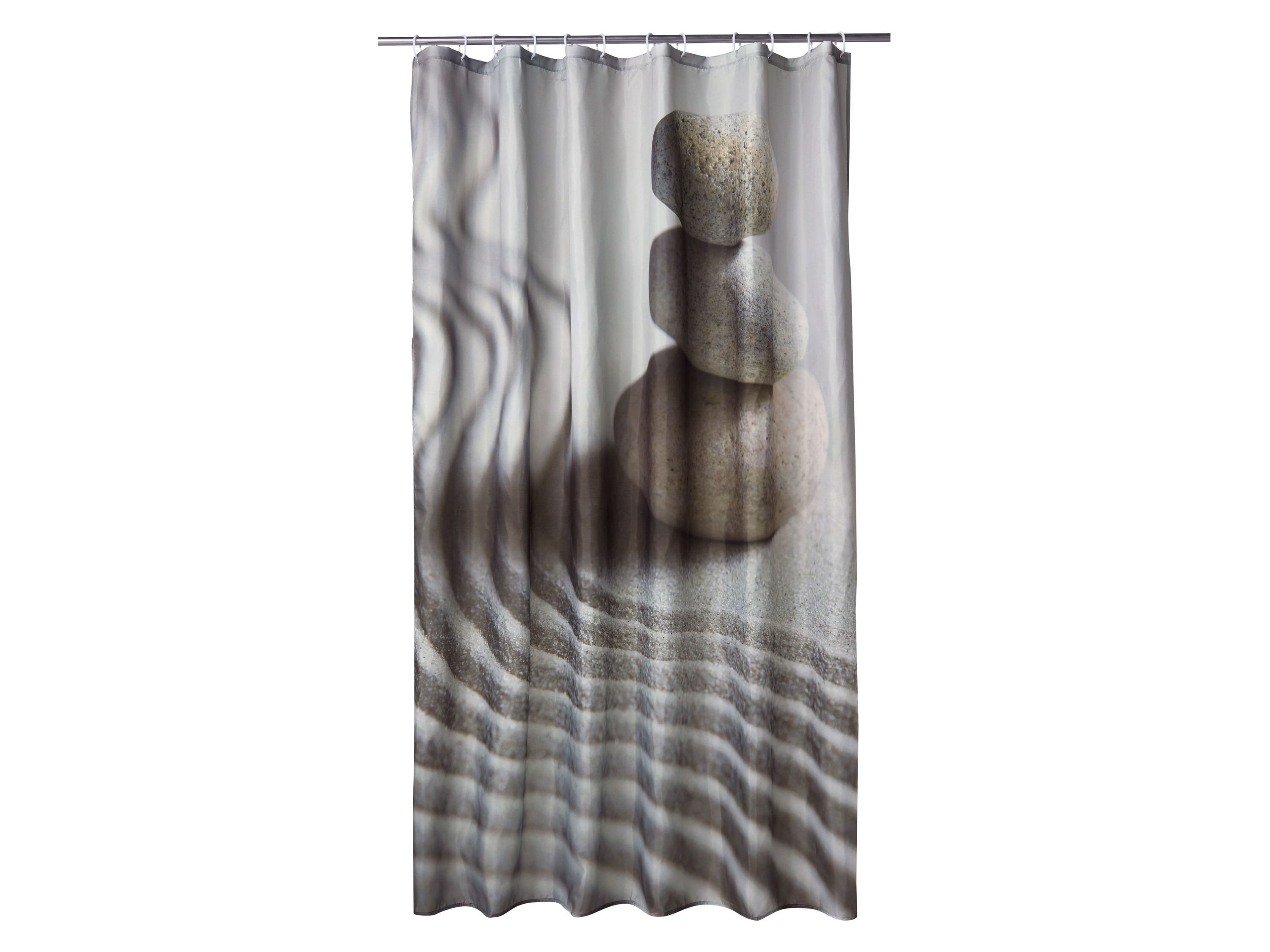 Livarno Zasłona prysznicowa, 180 x 200 cm Kamienie