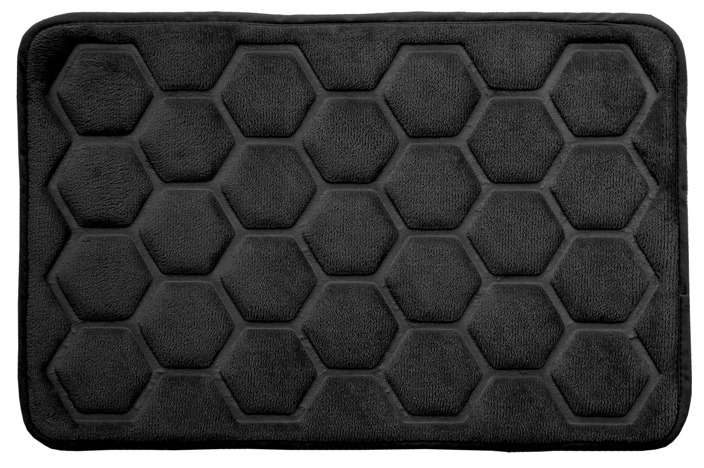 Darmowa Dostawa - Dywanik łazienkowy 60x40 cm prostokątny czarny Hyggli Rock 70118