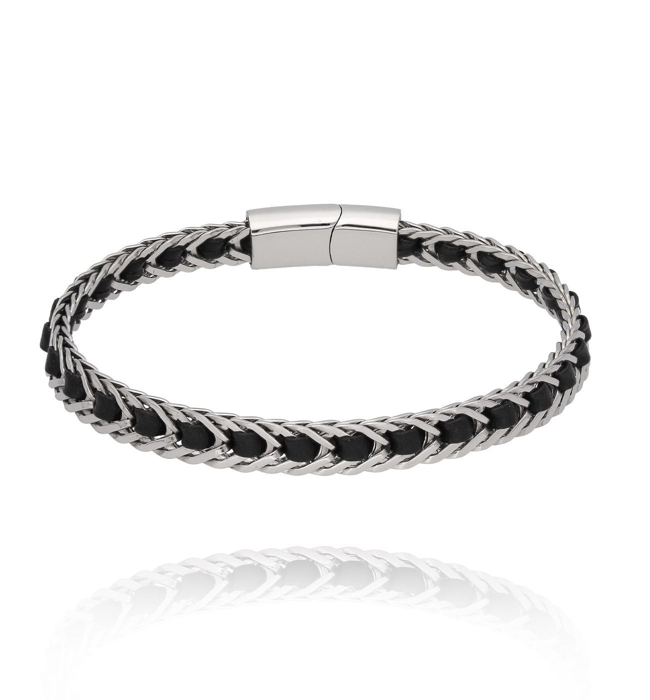 Bransoletka męska z łańcuchem i magnesem BMITC0892