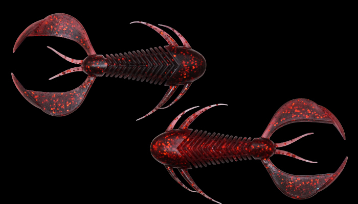 Megabass przynęta Rock Hog 63mm BLACK BACK CLEAR RED