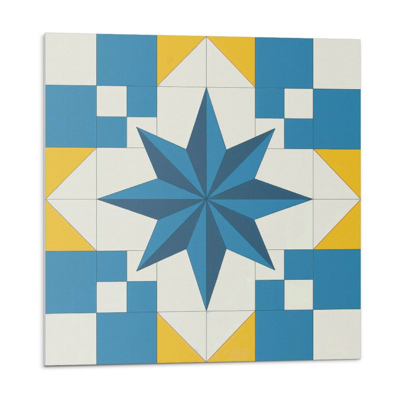 Kafelki samoprzylepne Wallfluent 30x30 cm Kształty gwiazdy w geometrycznej aranżacji 9 szt.