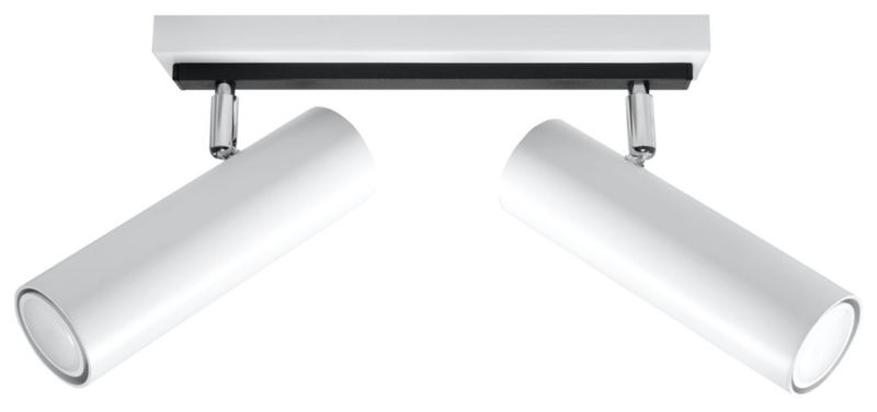 Oprawa sufitowa Sollux Lighting Direzione biały chromowany 2 x GU10 x 40W IP20 wym: 30 x 30 cm - 1 szt.