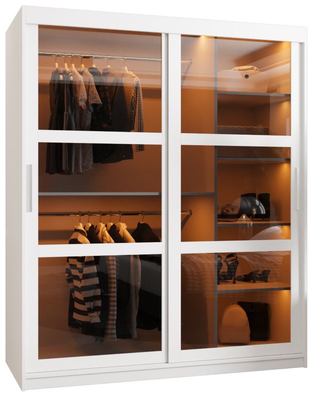 Szafa przesuwna Garderoba DOME 150 biały