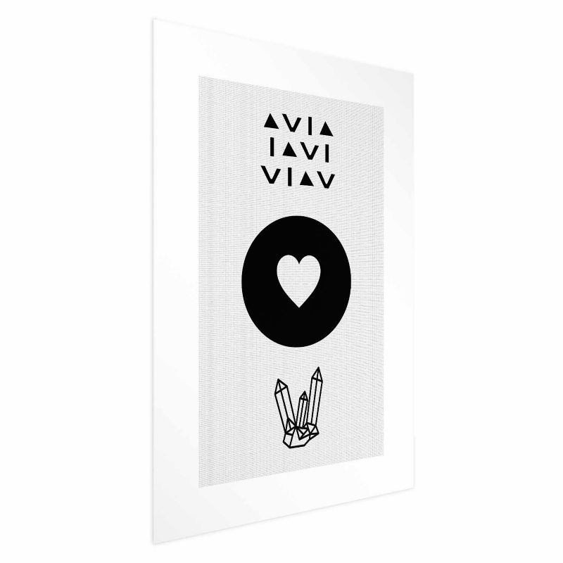 Plakat Artgeist Serce i kryształty 40x60 cm bez ramy 1 szt