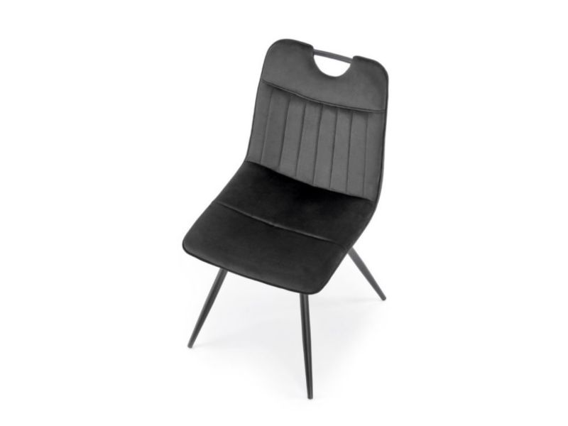 Krzesło Halmar tapicerowane K521 VELVET czarne 1 szt