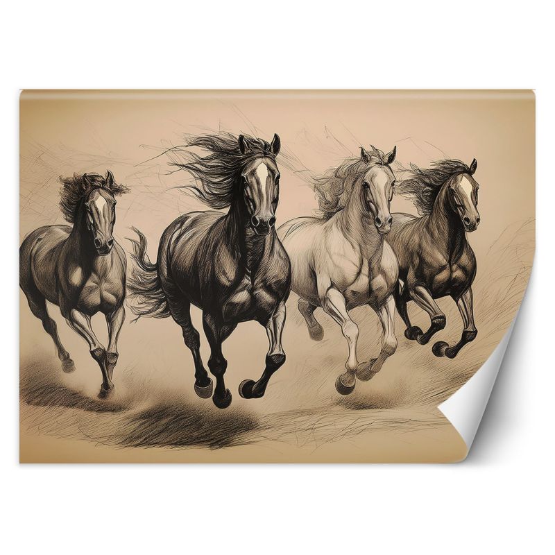 Fototapeta Feeby Konie Zwierzęta Vintage 350x245 1 szt