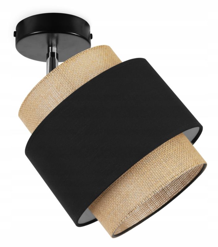 Lampa sufitowa wisząca Light Home LH Boho Juta 1x E27 60W czarny 1szt.