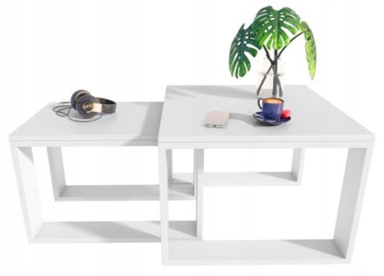 Ława Matkam stolik LOFT-PER biały-biały 2 szt.