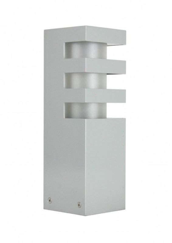 Lampa ogrodowa stojąca SU-MA Rado srebrna niska 1 x E27 x IP54 wym: 25 x 8 x 8 cm - 1 szt.