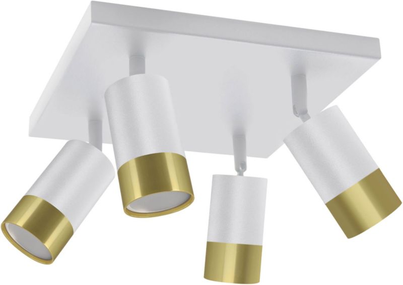 Spot Struhm Puzon 4 x GU10 biały / złoty