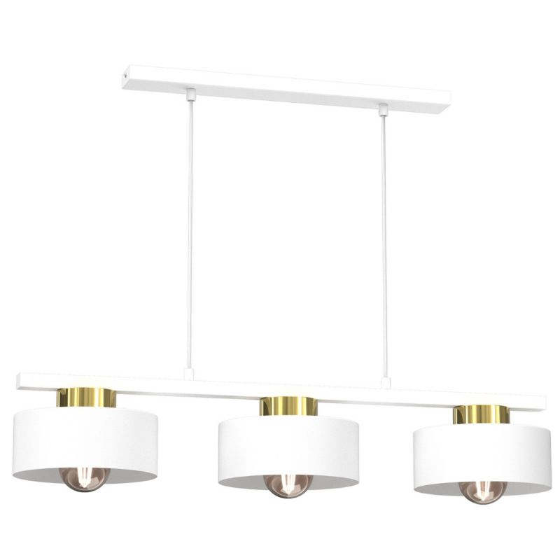 Lampa wisząca Luminex Marti biały matowa-złoty połysk wym: 110 x 81 x 20,5 cm 3xE27 x 15W 1 szt.