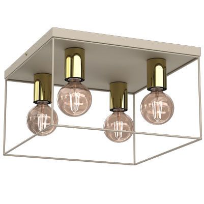 Lampa sufitowa wisząca Luminex Homen 3405 kremowo-złoty połysk nowoczesna 4xE27 x 15W 1 szt.