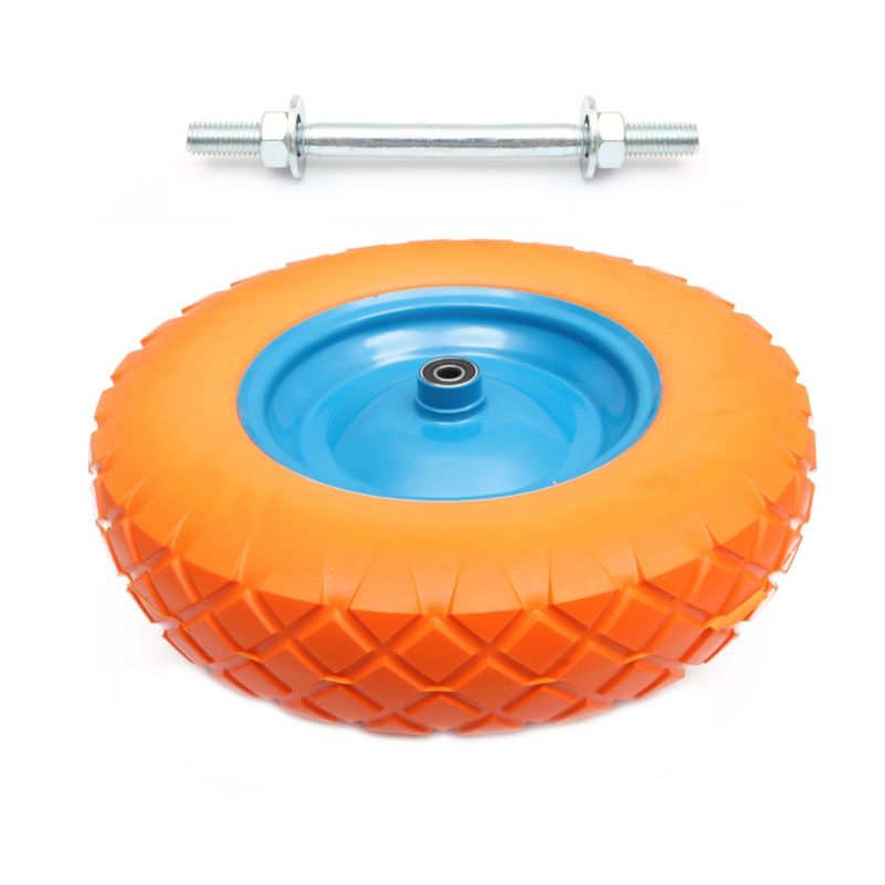 Koło z oponą pełna PU ONYX 4.00-8 oś w komplecie 12mm 1szt