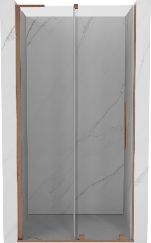 Drzwi prysznicowe Mexen Velar L miedź szczotkowana 110x200 cm 1 szt.