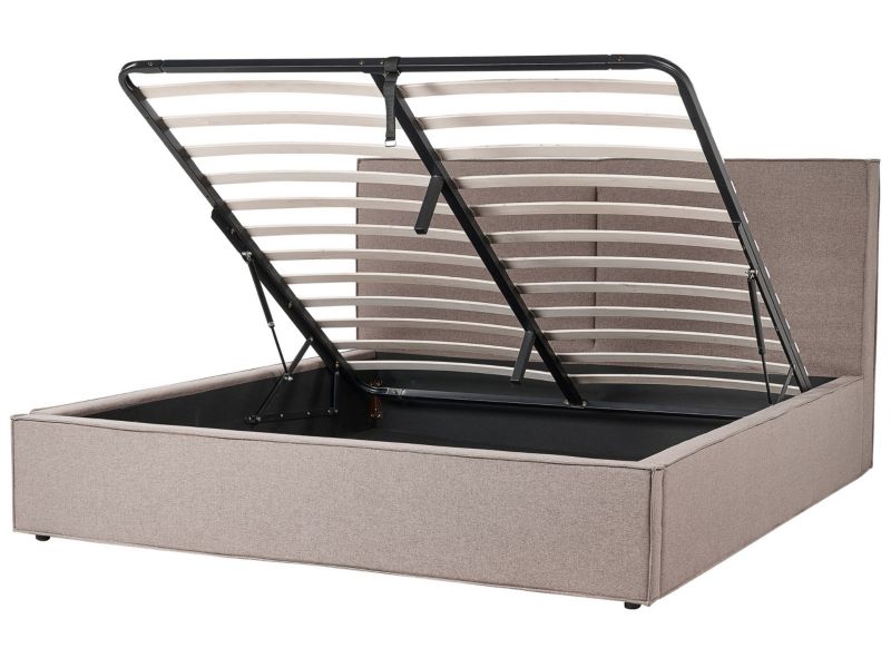 Łóżko Moissac 180 x 200 cm Beżowoszary 1 szt.