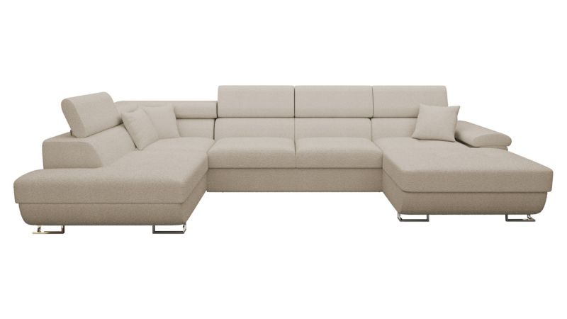 Narożnik z funkcją spania MIRJAN 24 Cotere Bis Premium lewy beżowa bukla 1 szt.