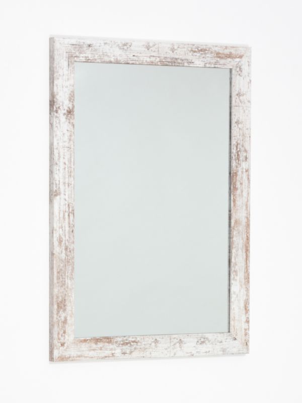 Lustro wiszące Profilmat 90x70 rama shabby biały 1szt.