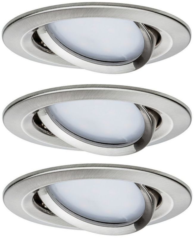 Lampa do zabudowy Paulmann Premium LED stal szczotkowana 3x6,8w 2700k, ruchoma oprawa, 1 szt.
